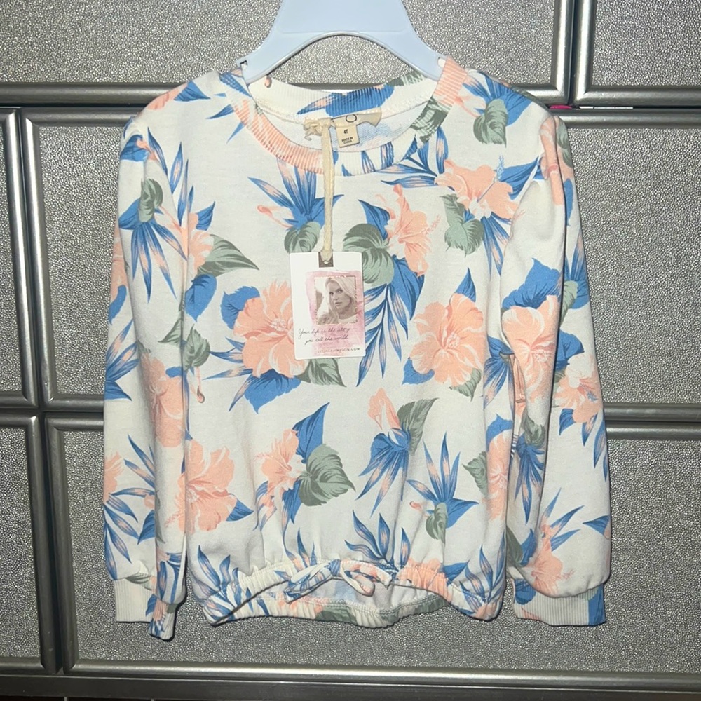 Jessica Simpson's pleated long sleeve shirt (thin material) 4t